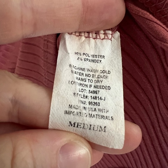 Livi by Olivia Rae Red Ribbed Knit Mini Dress | Size M | Short Sleeve Bodycon - Picture 6 of 7